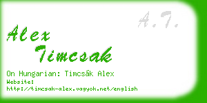 alex timcsak business card