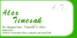 alex timcsak business card